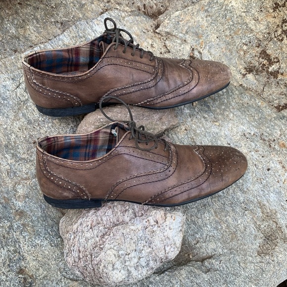 Vintage Bed Stu Men's Size 8 Brown Leather Oxfords Preppy Dark Academia Grandpa - Picture 2 of 9